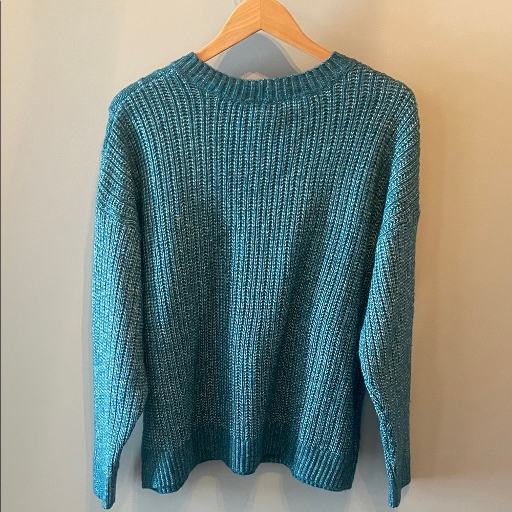 St. John's Bay Teal Crewneck Sweater‎ Size XL - Picture 3 of 6